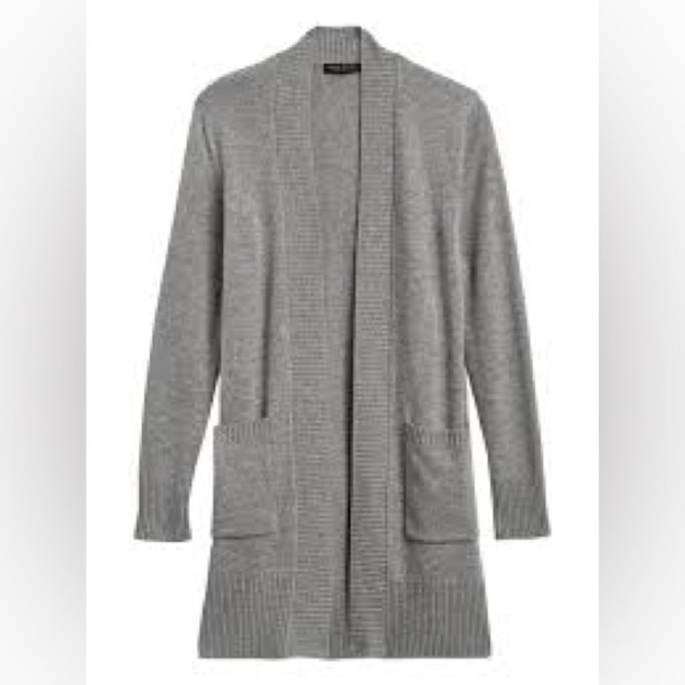 Banana republic Cozy Gray Knit Cardigan